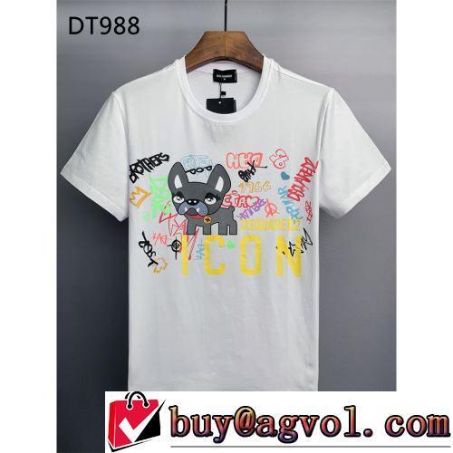 半袖Tシャツ 細身のシルエット 流行に関係なく長年愛用できる 2色可選 DSQUARED2スーパーコピー 落ち着いた感覚 2022春夏