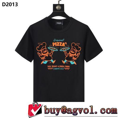 プリント お洒落に魅せる DSQUARED2偽物ブランド 高品質 人気 2022春夏 半袖Tシャツ 2色可選 通気性に優れた