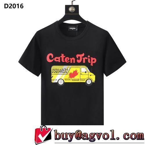 レジャー 2022春夏 半袖Tシャツ 人気商品登場 オリジナル 縦には伸びにくい  DSQUARED2ブランドコピー 2色可選