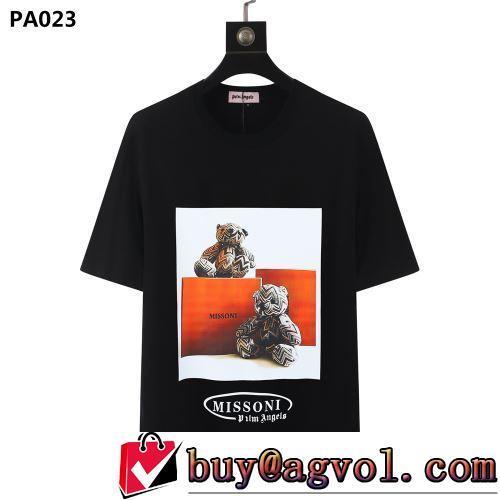Palm Angels ブランド コピー 2022春夏 半袖Tシャツ 最安値に挑戦 クールビズ 縦には伸びにくい 2色可選