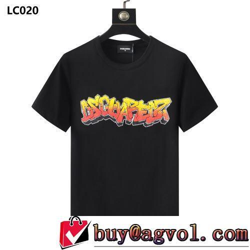 実用性に溢れるアイテム 2022春夏 半袖Tシャツ 2色可選 ディースクエアードコピー ブランド 収縮性のある