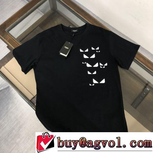 カジュアル 細身のシルエット 2色可選 半袖Tシャツ 流通限定モデル 2022春夏 フェンディコピー ブランド