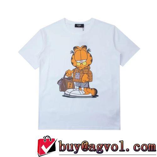 しわになりにくい 快適な着心地 半袖Tシャツ 2色可選 売れ筋のいい フェンディスーパーコピー 激安 2022春夏