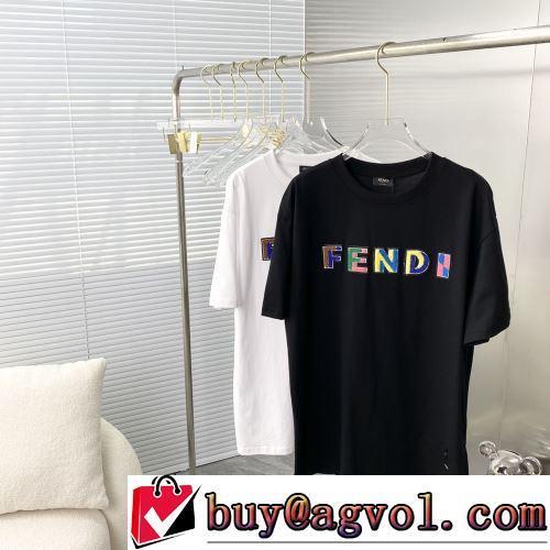 オリジナル 2022春夏 2色可選 フェンディコピーブランド 利便性に優れ クールビズ 半袖Tシャツ