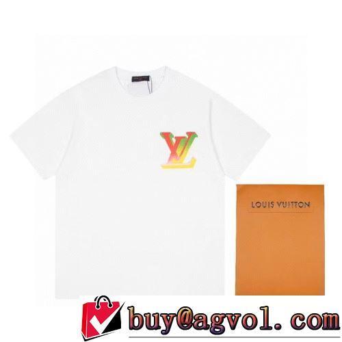 半袖Tシャツ 2色可選 LOUIS VUITTON偽物ブランド 大絶賛の履き心地! プリント 乾きやすい 2022春夏 レジャー
