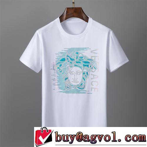 ラウンドネック 半袖Tシャツ 2色可選 2022春夏 オリジナル 実用性に溢れるアイテム ヴェルサーチスーパーコピー