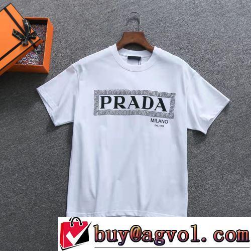 2022春夏 ラウンドネック 日本未入荷モデル 半袖Tシャツ 2色可選 PRADAブランド コピー