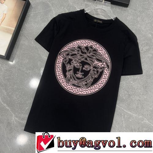 スタイリッシュな印象 ヴェルサーチスーパーコピー 激安 人気販売中 半袖Tシャツ 2022春夏 2色可選 吸汗性に優れ