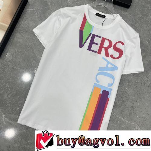 インナー カットソー 2色可選 ヴェルサーチスーパーコピー 代引 2022春夏 半袖Tシャツ 海外セレブ愛用
