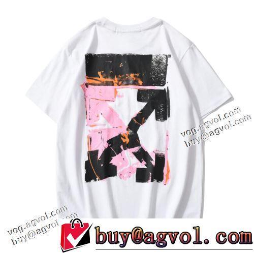 柔らかい手触り 2色可選 半袖Tシャツ OFF-WHITE オフホワイトブランド コピー ずっと人気♪ 2022春夏 カジュアル