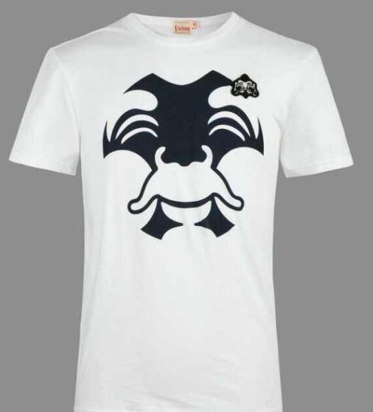 格好良い雰囲気にエヴィス 通販　縮性がある半袖 Tシャツ.　