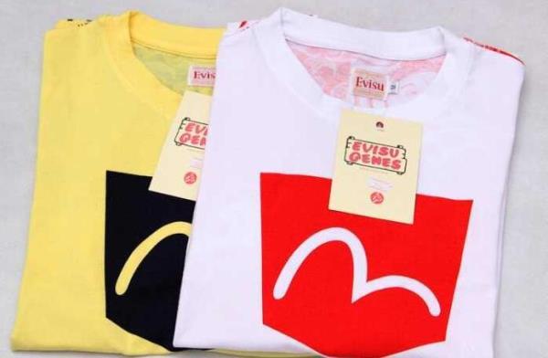 快適な着心地を保つEVISU エヴィス　伸縮性のある半袖 Tシャツ 2色可選.