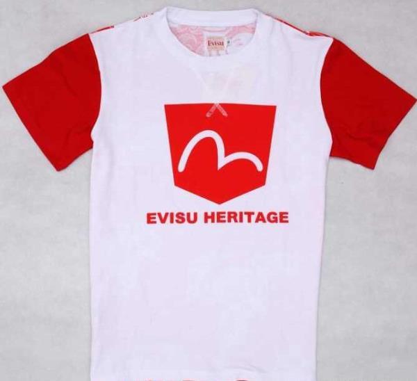 快適な着心地を保つEVISU エヴィス　伸縮性のある半袖 Tシャツ 2色可選.