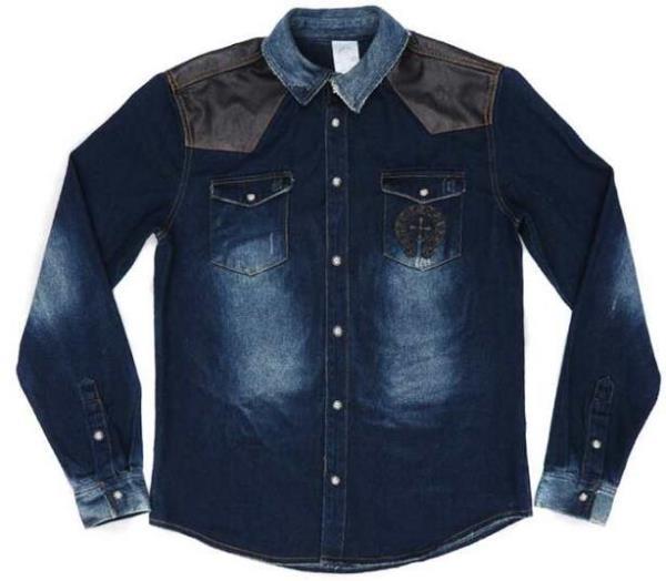上品にコーディネート CHROME HEARTS クロムハーツ  一味違ったデニムジャケットコート.