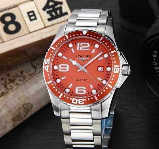 高品質 LONGINES ロンジン 視認性が高い男性用腕時計 3針クロノグラフ 日付表示 8色可選.