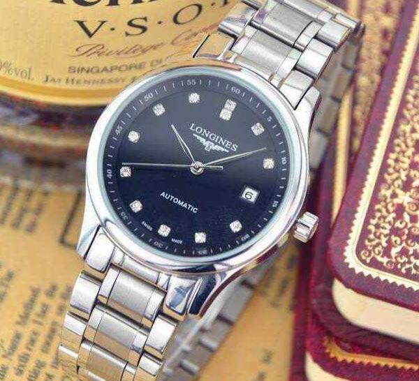 防水性能あるLONGINESロンジン フラッグシップ ステンレスバンド　日付表示自動巻腕時計 メンズ l47744276