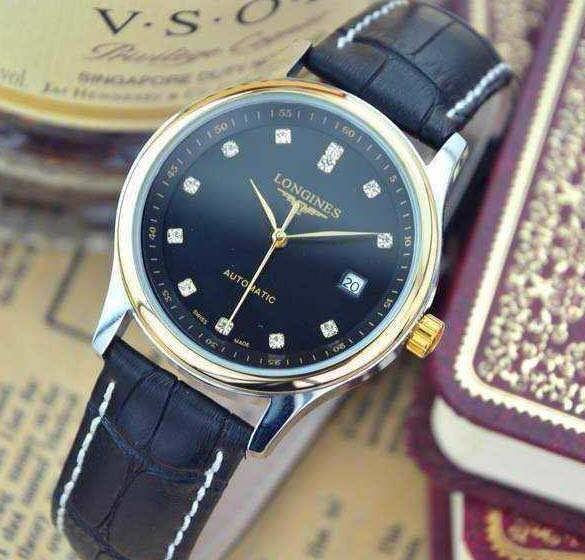 防水性能あるLONGINESロンジン フラッグシップ ステンレスバンド　日付表示自動巻腕時計 メンズ l47744276