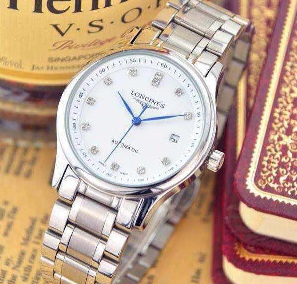 防水性能あるLONGINESロンジン フラッグシップ ステンレスバンド　日付表示自動巻腕時計 メンズ l47744276