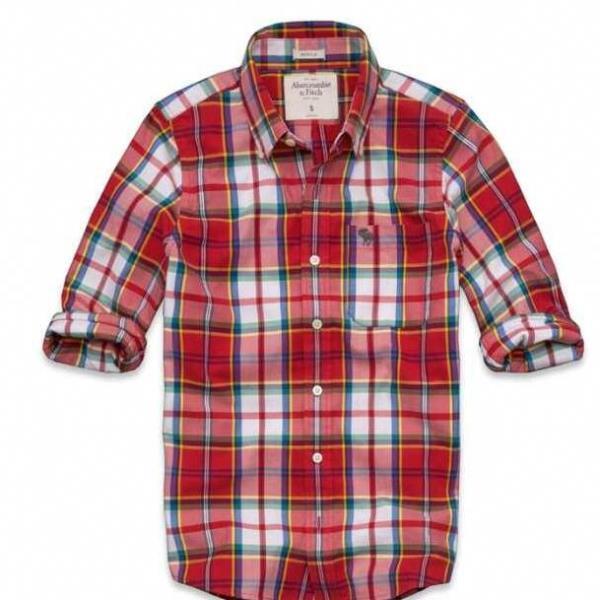 限定品　ABERCROMBIE&FITCH アバクロンビー&フィッチ　目を引く珍しい半袖シャツメンズブランド