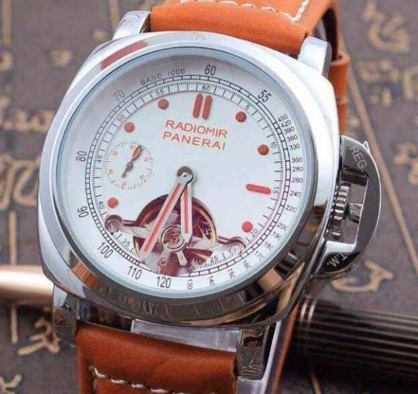 高級感PANERAI パネライ トゥールビヨン 防水機能も付いている3針クロノグラフ 機械式男性用腕時計 