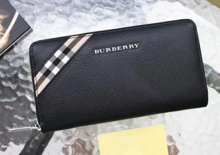 シンプルなBURBERRY バーバリー財布メンズ長財布ラウンドファスナーウォレットプレゼント