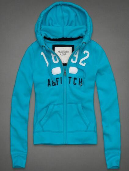 快適な着心地アバクロパーカーコーデAbercrombie & Fitchジップパーカーカバーブルー