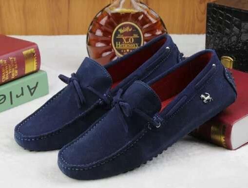 知性をもたらすトッズ靴メンズロファーTOD&rsquo;Sスエードモカシンフラットシューズネイビー