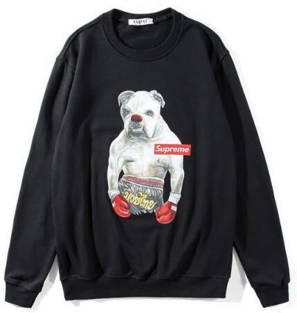 カジュアルなシュプリームパーカーコピーSUPREME スウェットトレーナープリントプルオーバーブラック