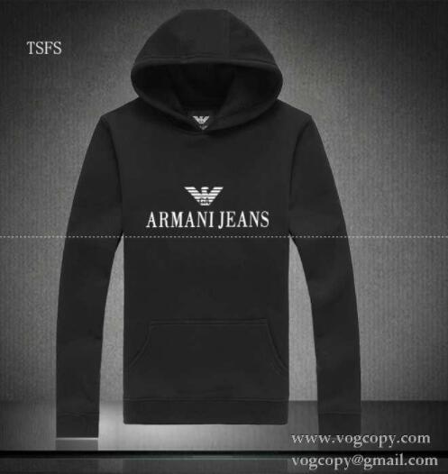 人気ランキングアルマーニパーカーARMANIスウェットパーカー裏毛プルオーバーブラック