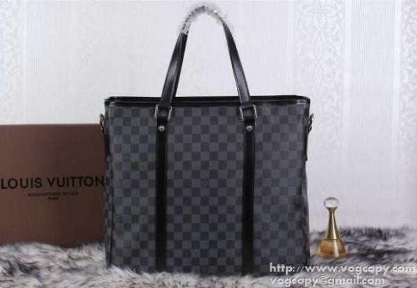 上品なルイ ヴィトンバッグメンズハンドバッグ LOUIS VUITTON ビジネスバッグショルダー掛けダミエ柄
