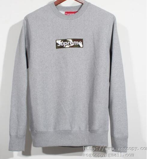 爽やかなシュプリームパーカー安い SUPREME スウェットトレーナー刺繍ロゴクールネックインナートップス