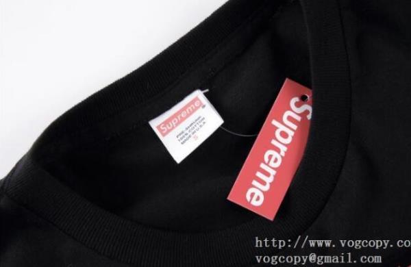 カジュアルなシュプリームＴシャツコピー SUPREME プリント半袖クールネックインナーブラック