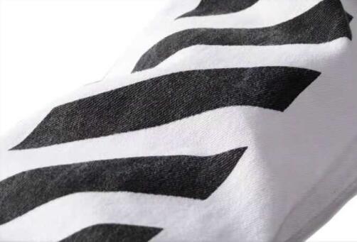 ファッション オフホワイトデニムパンツ OFF-WHITE メンズプリントディテールデニムジーンズスリムパンツ