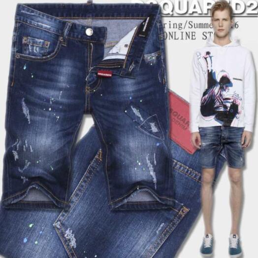 ディースクエアードSS2018ショートデニムパンツDSQUARED2ダメージ加工ジーンズ美脚効果ボトムス