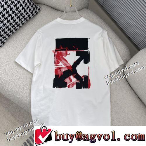 大人気再登場 2色可選 OFF-WHITE オフホワイトスーパーコピー お洒落に魅せる 着回し度抜群 2022新作 半袖Tシャツ