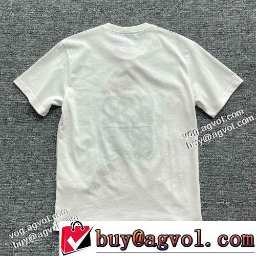 2022春夏 ラウンドネック 半袖Tシャツ 絶対オススメ♡  着回し度抜群 2色可選 お洒落に魅せる ロエベブランドスーパーコピー