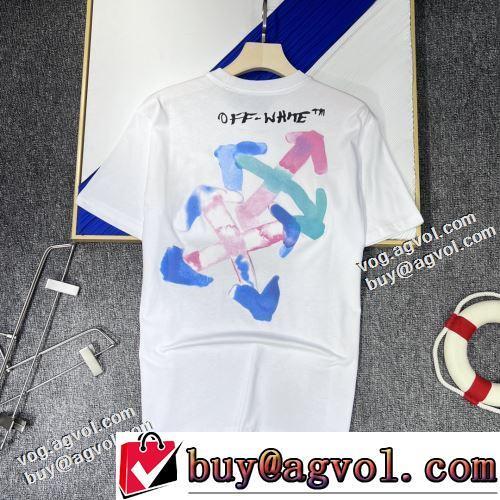 吸汗性に優れ おすすめ/オススメ 2色可選 ラウンドネック 半袖Tシャツ 2022春夏 高品質 OFF-WHITE オフホワイトコピー