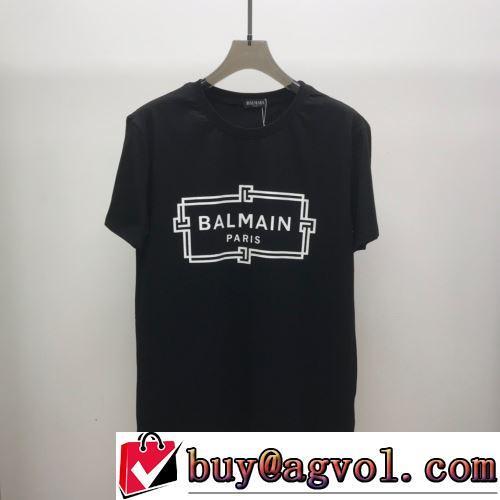 2色可選 ずっと人気♪ デザイン性の高い 2022春夏 収縮性のある 半袖Tシャツ バルマンスーパーコピー