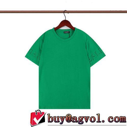 半袖Tシャツ 大人のセンスを感じさせる ラックスした雰囲気 2022春夏 吸汗性に優れ 3色可選 バルマンスーパーコピー 激安