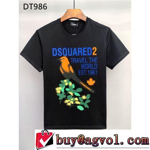 高品質 お洒落に魅せる 半袖Tシャツ ラウンドネック 2色可選 デザイン性の高い 2022春夏 自分らしいスタイリング ディースクエアードブランド コピー