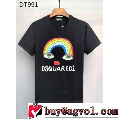DSQUARED2ブランドスーパーコピー 超目玉 乾きやすい 2022春夏 半袖Tシャツ 着回し度抜群 雑誌掲載アイテム 2色可選 お洒落に魅せる