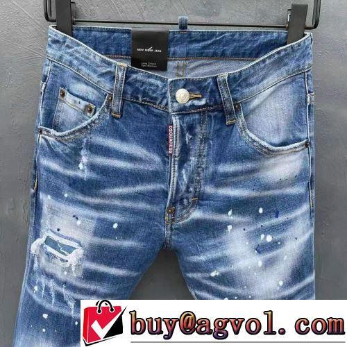 主役になる存在感 足長効果のある ストレートデニムパンツ 2022春夏 味のある大人のデニム ディースクエアードブランドスーパーコピー