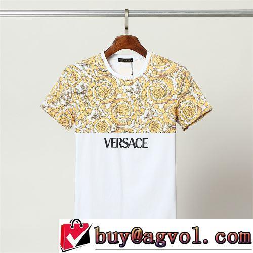 2色可選 VERSACEコピー ブランド 半袖Tシャツ レジャー 通気性に優れた 人気商品登場 2022春夏