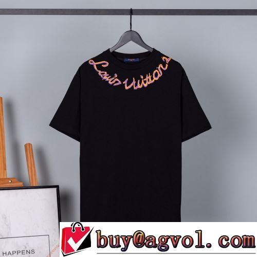 2022新作 オリジナル 半袖Tシャツ 2色可選 ラックスした雰囲気 ラウンドネック LOUIS VUITTONブランド 偽物 通販