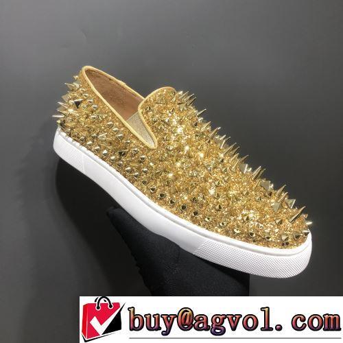 ファッション 人気 ビット付き 2022新作 フラットシューズ 紐なし CHRISTIAN LOUBOUTINスーパーコピー 