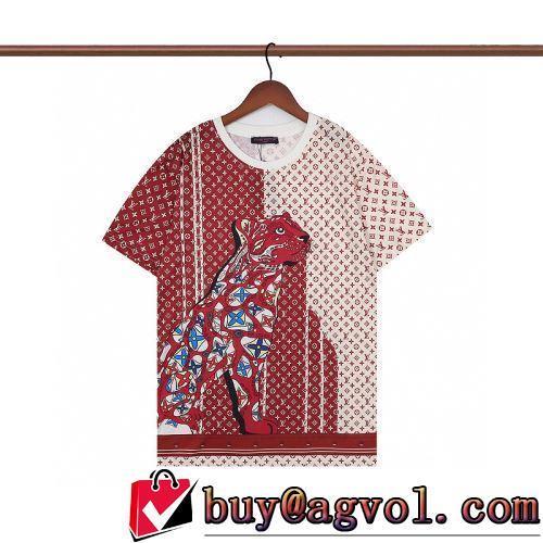 2022春夏 柔らかい手触り ルイ ヴィトンコピー 半袖Tシャツ スタイリッシュな印象 2色可選 ラウンドネック
