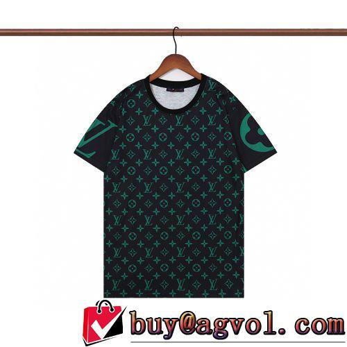2022春夏 半袖Tシャツ 2色可選 人気販売中 柔らかい手触り プリント LOUIS VUITTONブランド 偽物 通販