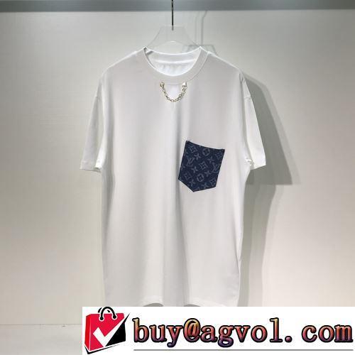 3色可選 大きめサイズ 2022春夏 ラックスした雰囲気 高品質 人気 半袖Tシャツ LOUIS VUITTONコピーブランド