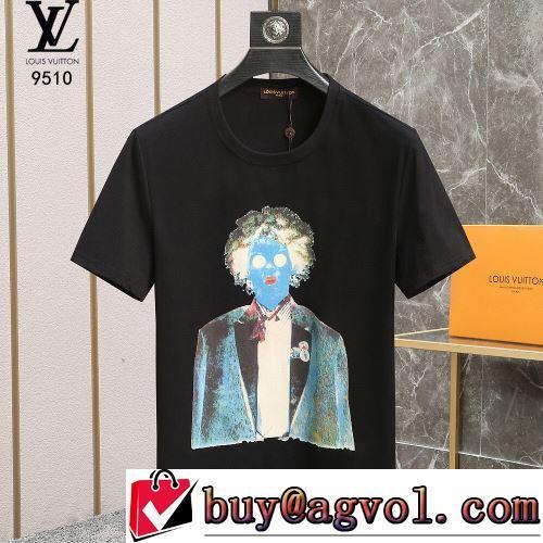フォトプリン お洒落に魅せる 半袖Tシャツ 2色可選 ルイ ヴィトンコピーブランド 2022春夏 先行販売