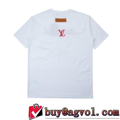 半袖Tシャツ 上品上質 LOUIS VUITTON偽物ブランド 2色可選 2022春夏 刺繍使い 柔らかい手触り カジュアル